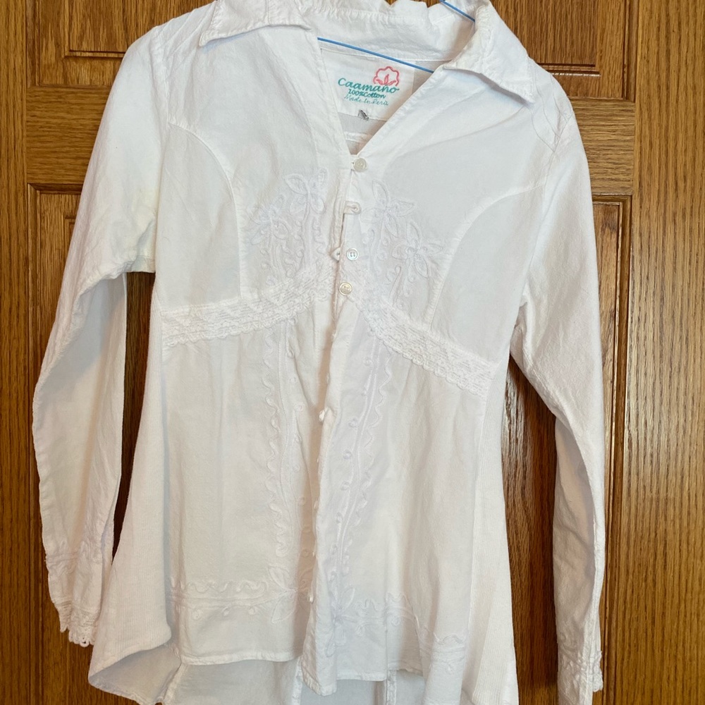 Caamaño white blouse